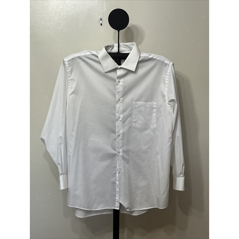 Van Heusen White Regular Fit Flex Collar Dress Shirt 18 - 34/35